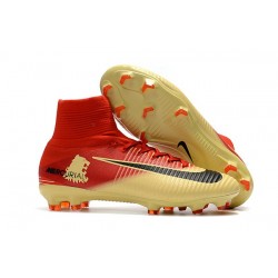 Nike Scarpa da Calcio Mercurial Superfly V FG ACC Uomo - Rosso Giallo