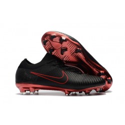 Scarpe Calcio Nuovo Nike Mercurial Vapor Flyknit Ultra FG - Nero Rosso