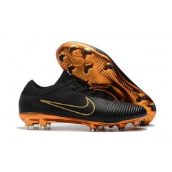 Scarpe Calcio Nuovo Nike Mercurial Vapor Flyknit Ultra FG - Nero Oro