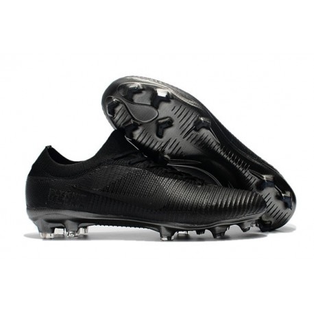 Scarpe Calcio Nuovo Nike Mercurial Vapor Flyknit Ultra FG - Tutto Nero