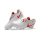 Nike Tiempo Legend 7 FG Pelle di Canguro Scarpa - Bianco Rosso