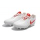 Nike Tiempo Legend 7 FG Pelle di Canguro Scarpa - Bianco Rosso