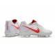 Nike Tiempo Legend 7 FG Pelle di Canguro Scarpa - Bianco Rosso