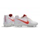 Nike Tiempo Legend 7 FG Pelle di Canguro Scarpa - Bianco Rosso