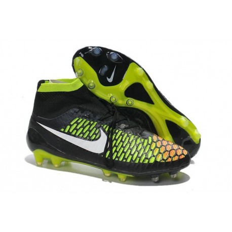 Scarpe da Calcio Uomo Nike Magista Obra FG Nero Verde Hyper Punch