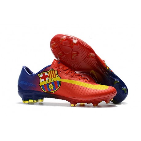 Scarpe Calcio Nuovo Nike Mercurial Vapor XI FG - Barcelona Rosso