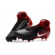 Nike Magista Obra II FG Scarpe da Calcio - Nero Rosso