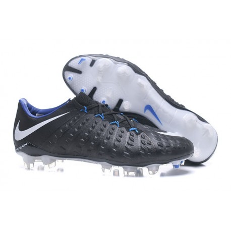 Scarpa da Calcio per Terreni Duri Nike Hypervenom Phantom III FG Nero Bianco