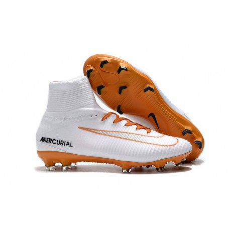 Nike Scarpa da Calcio Mercurial Superfly V FG ACC Uomo - Bianco Oro