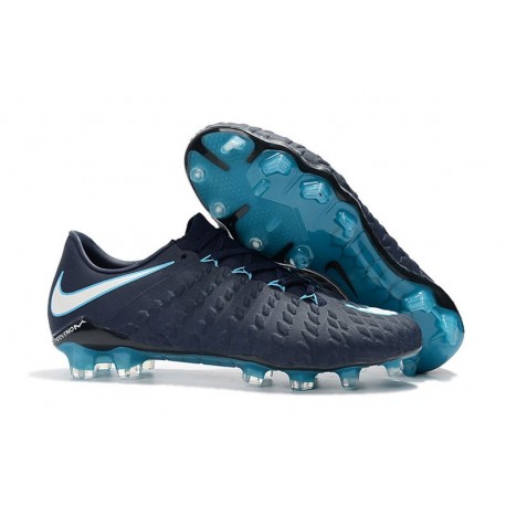 Nike Hypervenom Phantom III FG Scarpe Uomo - Ciano Bianco 