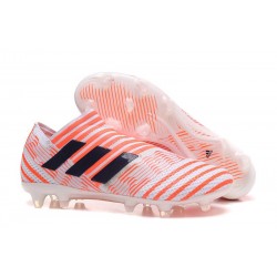 Scarpe da Calcio adidas Nemeziz Messi 17+ 360 Agility FG Bianco Arancio Nero