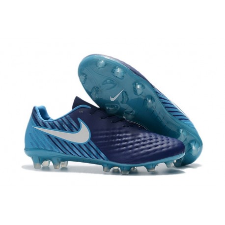 Scarpa da Calcio Nike Magista Opus II FG Terreni Uomo Blu Bianco