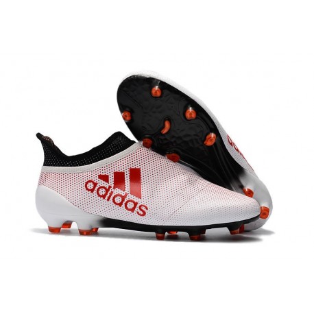 adidas Nuovo Scarpa X 17+ Purespeed FG Bianco Rosso