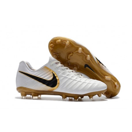 Scarpe da Calcio Nike Tiempo Legend VII FG Uomo - Bianco Oro