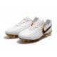 Scarpe da Calcio Nike Tiempo Legend VII FG Uomo - Bianco Oro