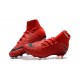 Scarpe da Calcio Terreni Compatti Nike Hypervenom Phantom III DF FG - Rosso Nero