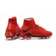 Scarpe da Calcio Terreni Compatti Nike Hypervenom Phantom III DF FG - Rosso Nero