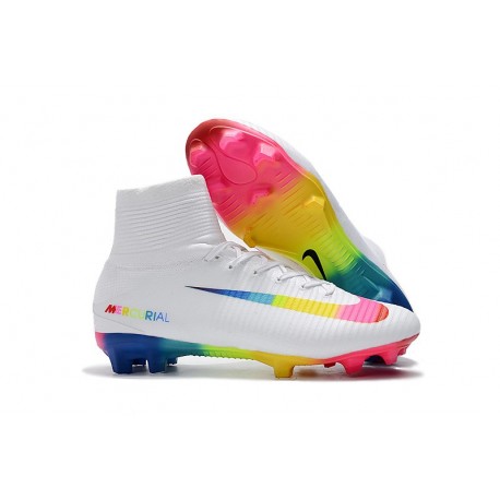 Nike Mercurial Superfly 5 Dynamic Fit FG Scarpe Bianco Colorato