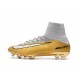 Ronaldo Nike Mercurial Superfly 5 FG Scarpe CR7 Quinto Triunfo Bianco Oro