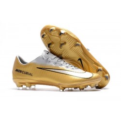 Scarpe Calcio Nuovo Nike Mercurial Vapor XI FG - Oro Bianco