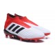 Scarpe da Calcio adidas Predator 18 + FG Uomo - Bianco Rosso Nero