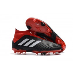 Scarpe da Calcio adidas Predator 18 + FG Uomo - Nero Rosso Bianco