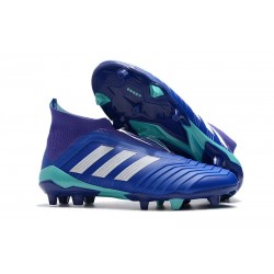 Scarpe da Calcio adidas Predator 18 + FG Uomo - Blu Bianco