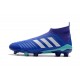 Scarpe da Calcio adidas Predator 18 + FG Uomo - Blu Bianco