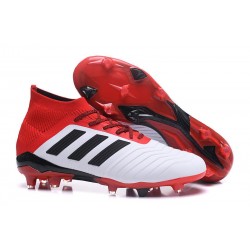 Scarpe da Calcio adidas Predator 18.1 FG Uomo - Bianco Rosso