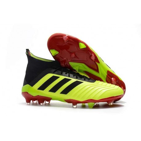 adidas Predator 18.1 FG Nuovo Scarpa Calcio - Giallo Rosso Nero