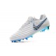 Nike Tiempo Legend 7 FG Nuovo Scarpa da Calcio - Bianco Grigio Blu