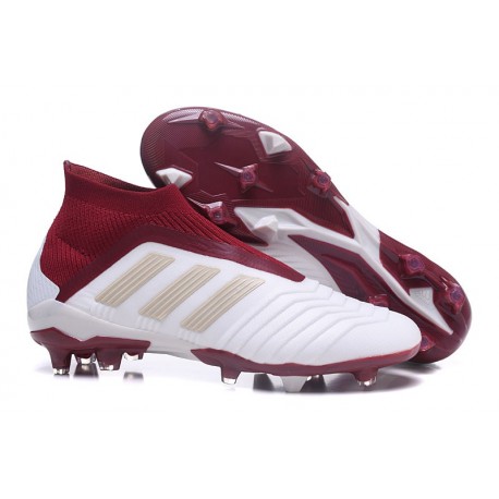 adidas Predator 18 + FG Nuova Scarpa Bianco Rosso