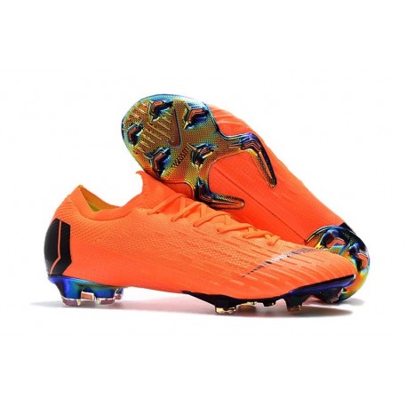 Scarpe calcio 2018 Nike Mercurial Vapor 12 Elite da adulto - Arancio Nero