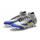 Nike Scarpa da Calcio 2018 Mercurial Superfly 6 Elite FG - Metallico Blu Giallo