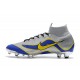 Nike Scarpa da Calcio 2018 Mercurial Superfly 6 Elite FG - Metallico Blu Giallo