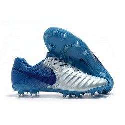 Nike Tiempo Legend 7 FG Nuovo Scarpa da Calcio - Metallico Blu