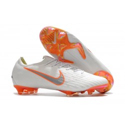 Scarpe calcio 2018 Nike Mercurial Vapor 12 Elite da adulto - Blanco Gris Arancio