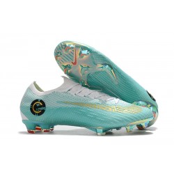 Scarpe calcio 2018 Nike Mercurial Vapor 12 Elite da Ronaldo - Blu Bianca Oro