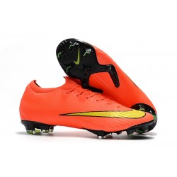 Scarpe calcio 2018 Nike Mercurial Vapor 12 Elite da adulto - Arancio Giallo
