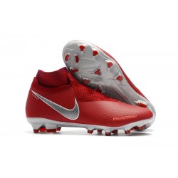 Scarpe da Calcio Nuovo Nike Phantom Vision Elite DF FG - Rosso Argento