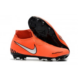 Nike Phantom Vsn Elite Df Fg Scarpa da Calcio - Arancio Nero Argento