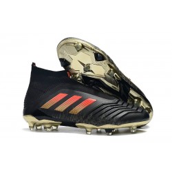 Scarpe da Calcio adidas Predator 18 + FG - Nero Rosso Oro